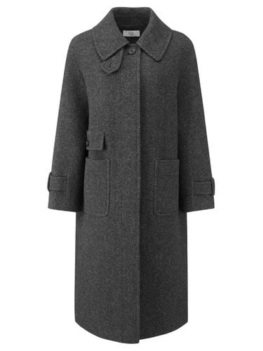 Herringbone Out-Pocket Long Wool Coat [Gray] (GR_C244MSG031) - CC collect - Modalova