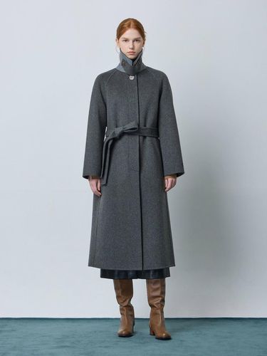 Belted Single Collar Wool Cashmere Coat (CG_C244MSG168) - CC collect - Modalova