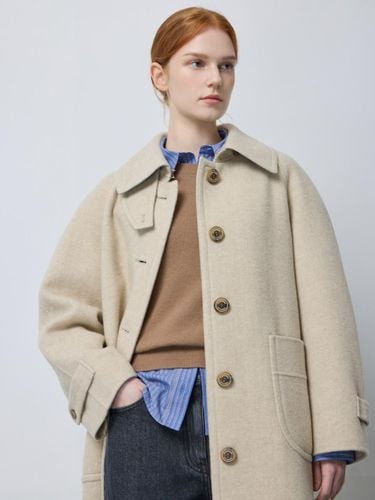 Herringbone Single Wool Blend Coat (LE_C244MSG163) - CC collect - Modalova