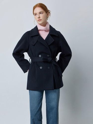 Belted Double Wool Cashmere Half Coat (DN_C244MSG159) - CC collect - Modalova