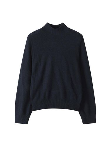 Whole Garment High Neck Seamless Pullover [Navy] (NY_C244KSK053) - CC collect - Modalova