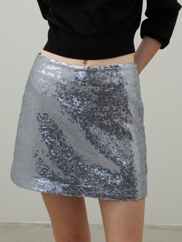 Sequin Mini Skirt Silver - THE BOONDOCK SAINTS - Modalova