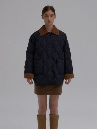 Corduroy Collar Quilted Jacket () - THE RYE - Modalova