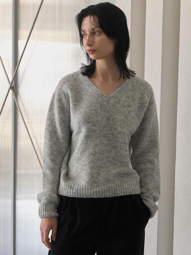 Wool Blend V - Neck Recycled Knit Pullover - 320SHOWROOM - Modalova