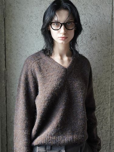 Wool Blend V - Neck Recycled Knit Pullover - 320SHOWROOM - Modalova