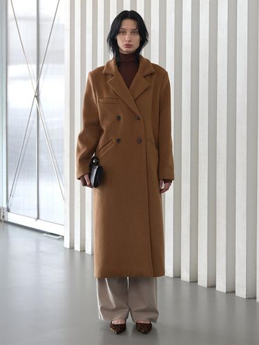 Wool Blend Relaxed Double Overcoat - 320SHOWROOM - Modalova