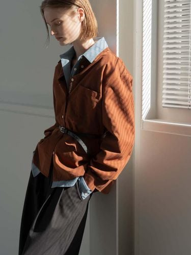 Logo Point Oversized Cotton Shirt [] - MORCEAU PAR MORCEAU - Modalova