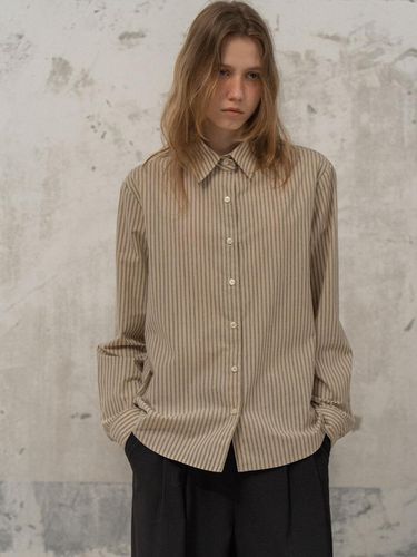 Cotton Brushed Symbol Stripe Shirt [] - MORCEAU PAR MORCEAU - Modalova