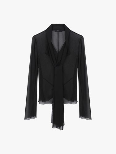 Tie detail see-through blouse EMOAWBL020 - E.B.M (Edition by Michaa) - Modalova