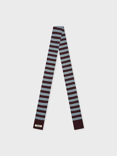 Skinny Stripe muffler blue - FALLETT - Modalova