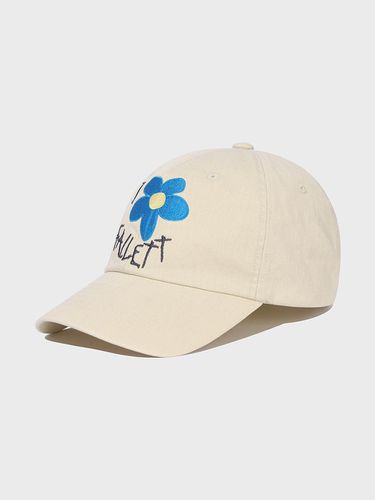 Drawing Flower Ball Cap beige - FALLETT - Modalova