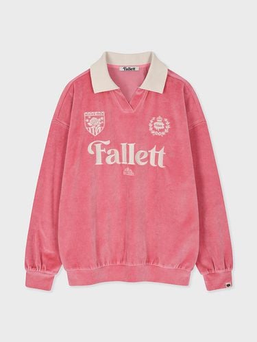 Velour Collar Sweatshirt [Pink] - FALLETT - Modalova