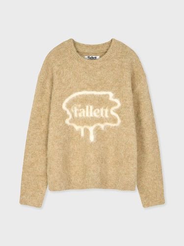 Brush Logo Boucle Knit [Yellow] - FALLETT - Modalova