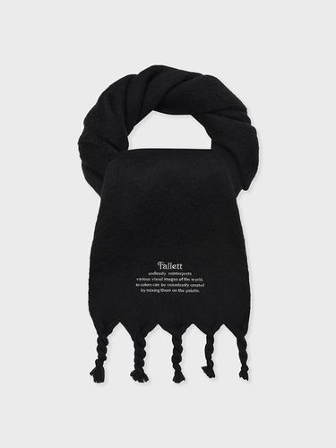 Oversized Story Logo muffler black - FALLETT - Modalova