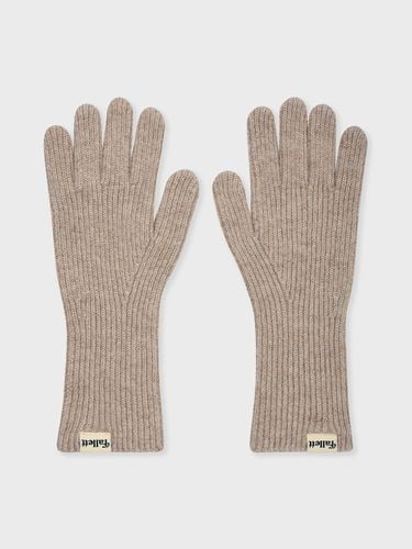 Fingerhole Knit Gloves Beige - FALLETT - Modalova