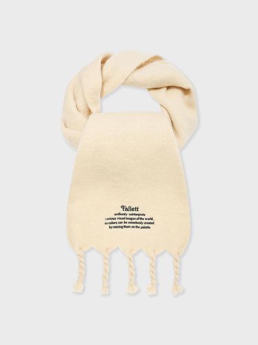 Oversized Story Logo muffler beige - FALLETT - Modalova