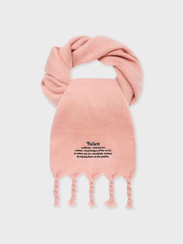 Oversized Story Logo muffler pink - FALLETT - Modalova