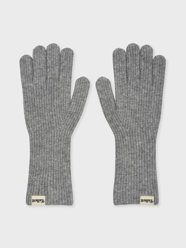 Fingerhole Knit Gloves Gray - FALLETT - Modalova