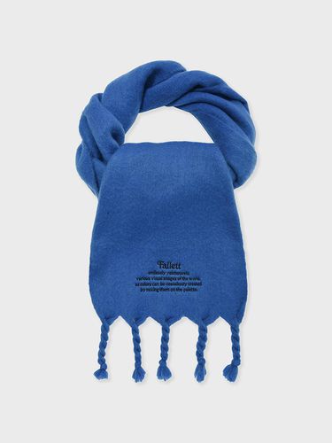 Oversized Story Logo muffler blue - FALLETT - Modalova