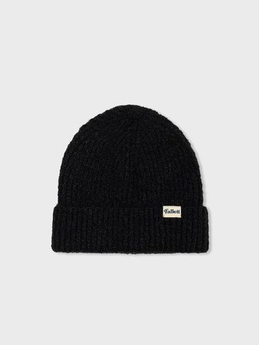 Wool knit beanie black - FALLETT - Modalova