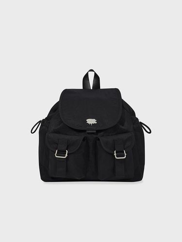 Double Pocket Small Backpack Black - FALLETT - Modalova