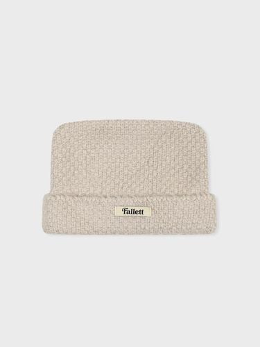 Mohair Nero Beanie [Ivory] - FALLETT - Modalova