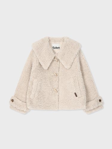 A soft fur duffel coat beige - FALLETT - Modalova