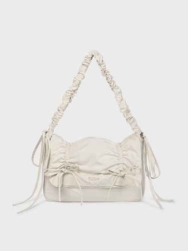 Double Ribbon Shirred Bag [Ivory] - FALLETT - Modalova