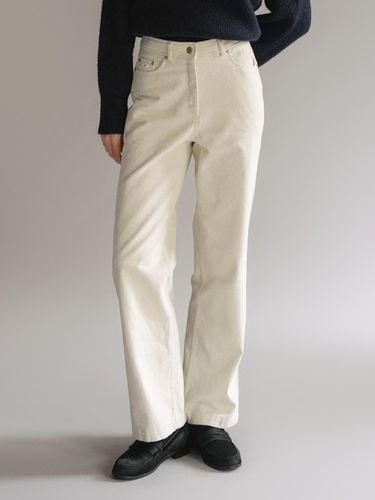 F Fleece Straight Cotton Pants_Ecru - ANEDIT - Modalova