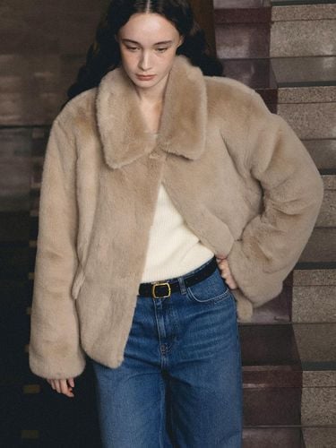 Fluffy Eco Fur Loose Fit Jacket [Mocha] - ANEDIT - Modalova