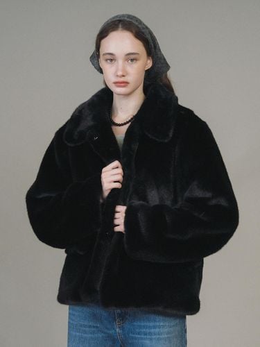 Fluffy Premium Eco Fur Jacket [Black] - ANEDIT - Modalova