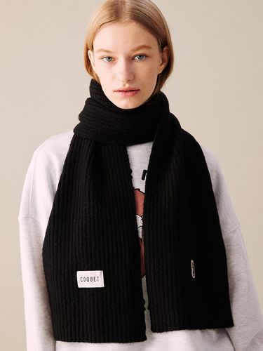 FACE LESSER PANDA PATCH KNIT SCARF - COQUET - Modalova