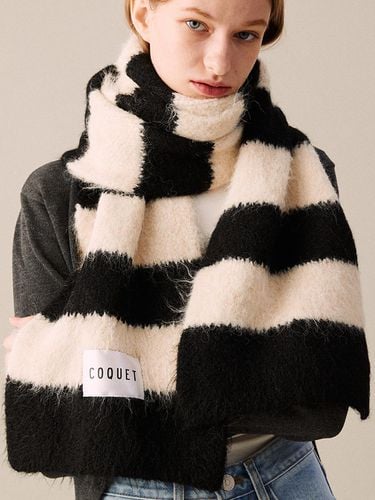 Stripe Long Soft Touch Muffler [] - COQUET - Modalova