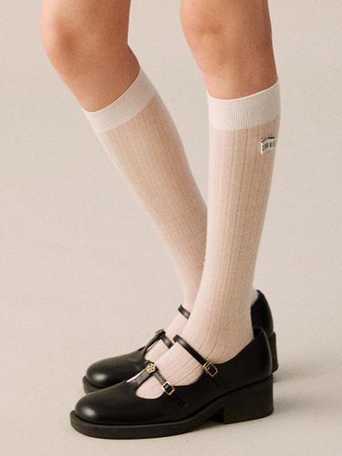 WOOL KNEE SOCKS WHITE - COQUET - Modalova