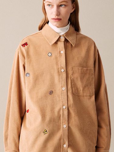 Needlework Corduroy Oversized Shirt [] - COQUET - Modalova