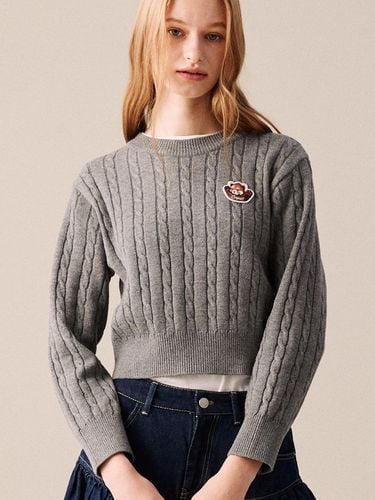 Lesser Panda Logo Cable Pullover Knit [] - COQUET - Modalova