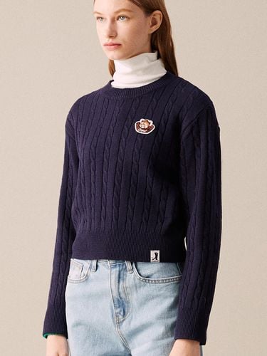 Lesser Panda Logo Cable Pullover Knit [] - COQUET - Modalova