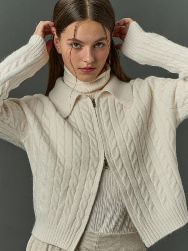 CP] Winter Knitwear Two Way Twisted Zip-Up Cardig - CITYPOPZ - Modalova