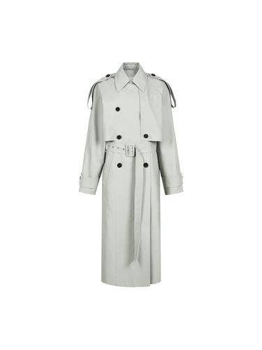 CUT OUT DETAILED TRENCH COAT MINT - YCH - Modalova