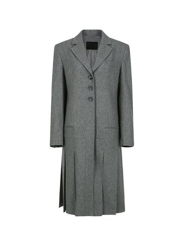 SINGLE BREASTED SKIRTED COAT GREY (W22OT105MG) - YCH - Modalova