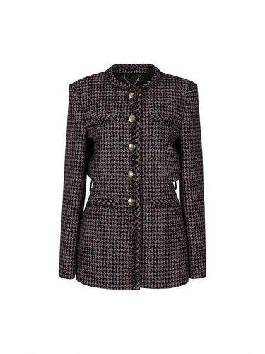 CUT OUT TWEED JACKET (BLACK) - YCH - Modalova