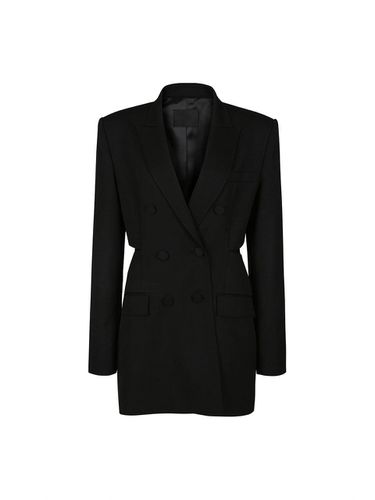 CUT OUT WOOL JACKET (BLACK) - YCH - Modalova