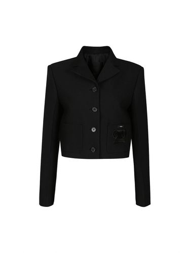 CROPPED JACKET (BLACK) - YCH - Modalova