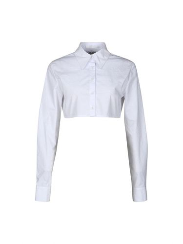 COTTON CROPPED SHIRT (WHITE) - YCH - Modalova