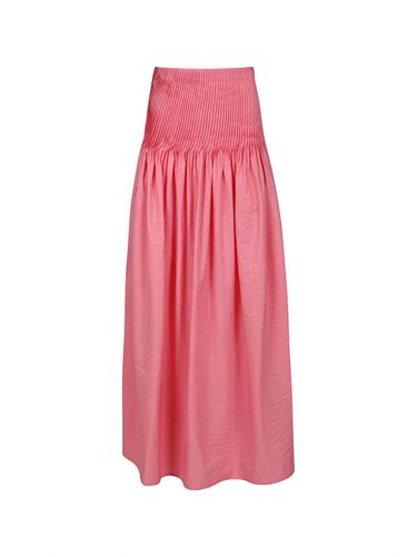 PLEATED FLARE LONGLINE SKIRT (PINK) - YCH - Modalova