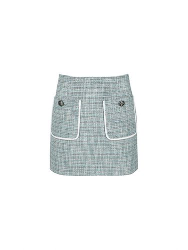 PATCH POCKET TWEED MINI SKIRT () - YCH - Modalova