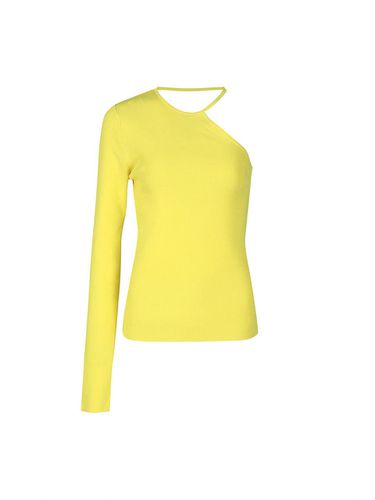 ONE SHOULDER KNITTED TOP (YELLOW) - YCH - Modalova