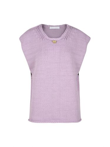 RIBBED KNIT VEST (LIGHT PURPLE) - YCH - Modalova