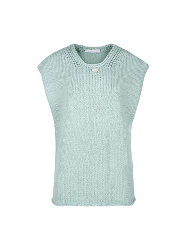 RIBBED KNIT VEST (LIGHT BLUE) - YCH - Modalova