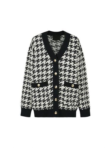 HOUNDSTOOTH JACQUARD CARDIGAN () - YCH - Modalova